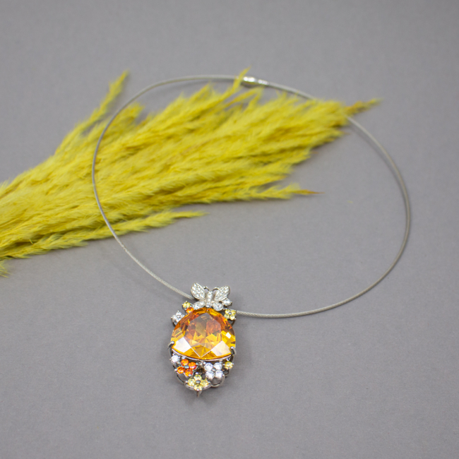 Diamonique DQCZ Anhänger 'Schmetterling' 925 Silber Bild 1 925er DIAMONIQUE Anhaenger liegend