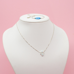 925er Kette & Armband synth Opal Fatimas Hand Tragebeispiel