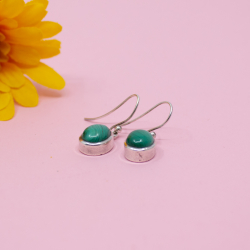 925er Ohrringe mit Malachit Seite