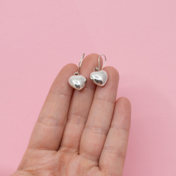 925er Silber Herzen Ohrringe Groesse