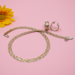 925er Silber Schmuckset Tricolore Alex Sternen Set