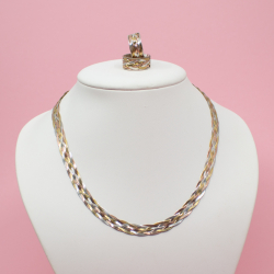 925er Silber Schmuckset Tricolore Alex Sternen Tragebeispiel