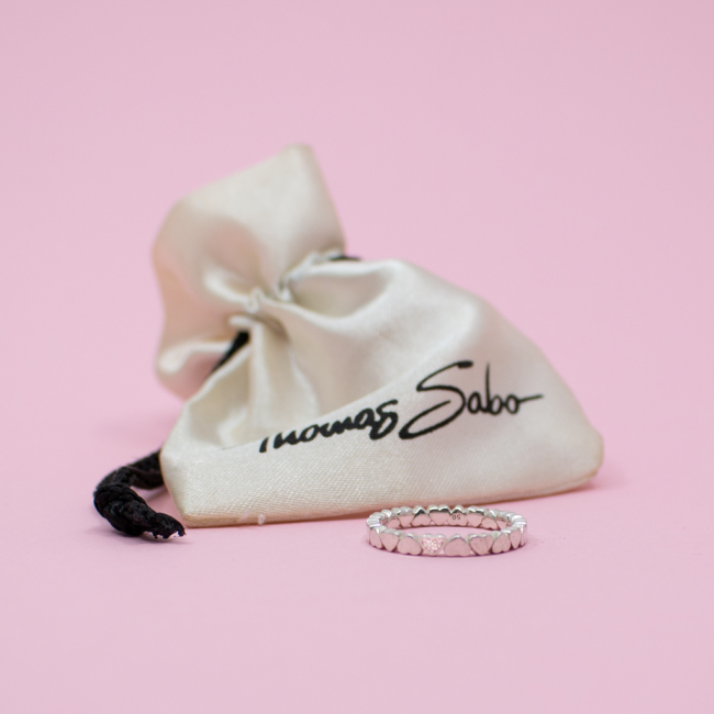 Thomas Sabo 925er Silber Ring 'Herz', Gr. 50