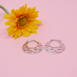 925er ziselierte Orament Ohrringe liegend