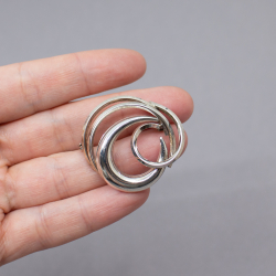 Andreas Daub Vintage 835er Brosche Groesse