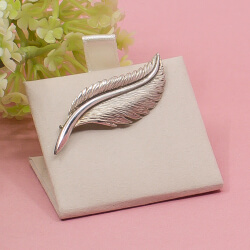 Jugendstil Feder Brosche 925 Sterlingsilber