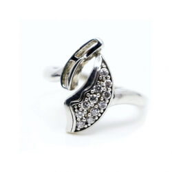 925er Silber Ring, Gr. 57 mit Zirkonia
