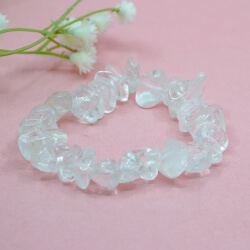 Bergkristall-Armband mit Gummizug, 16 cm