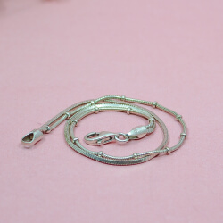 925er Sterling Silber zweireihiges Armband, 19.5 cm
