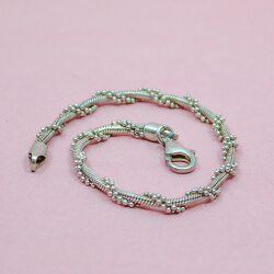 925er Sterling Silber gedrehtes Armband