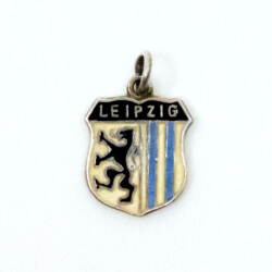 antikes 800er Silber Sammelwappen 'Leipzig'