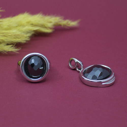 Schmuckset PL schwarzes Glas Front