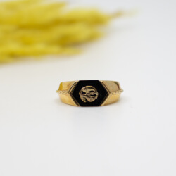 Siegelring 333 Gelbgold Sternzeichen Fische, Gr. 50 333 Gold Ring Fische