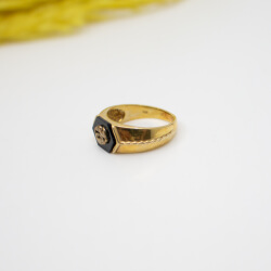 333 Gold Ring Fische Punze