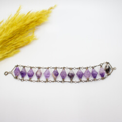 835er Amethyst Kette+Armband, Detail