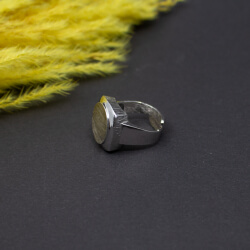Unisex Siegelring modern klares Design, 835 Silber 835er Siegelring rhodiniert Seite