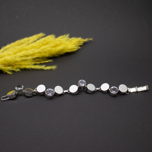 835er Vintage Armband mit Bergkistall Brutalismus