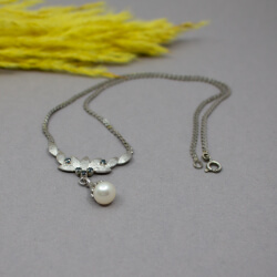 835er Vintage Halskette Saphir Front