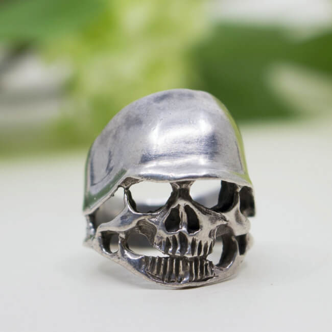 925 Sterlingsilber Biker Totenschädel Ring