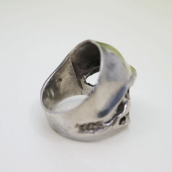 925 Sterlingsilber Biker Totenschädel Ring Innenansicht