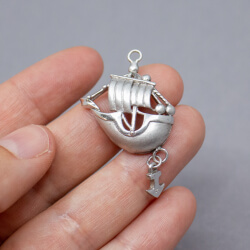 925er Sterling-Silber Anhänger 'Kogge' Bild 2 925er Sterling-Silber Anhänger 'Kogge'