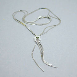 Doppelreihige 925 Sterling Silber Y-Schlangenkette 925 Sterlingsilber Schlangenkette vierreihig, Front
