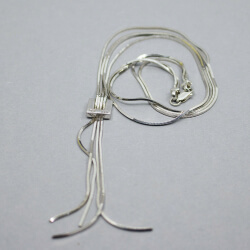 925 Sterlingsilber Schlangenkette vierreihig, Rückseite
