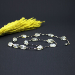 925 Silber Bergkristall Kette Detail