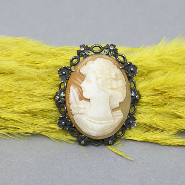 Antike Brosche/Anhänger Gemme/Kamee 925 Silber Bild 1 925 Silber Brosche Gemme Detail