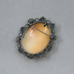 Antike Brosche/Anhänger Gemme/Kamee 925 Silber Bild 4 925 Silber Brosche Gemme Rückseite