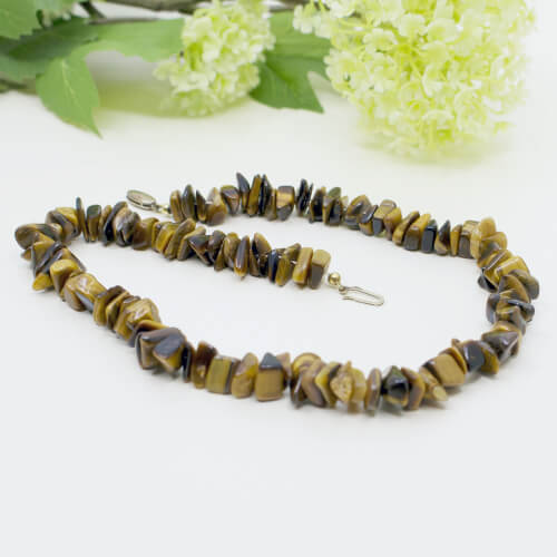 925 Silber Tigerauge Kette