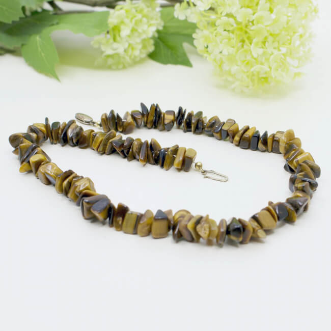925 Silber Tigerauge Kette