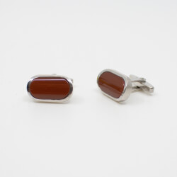 Vintage 925er Achat Unisex Manschettenknoepfe
