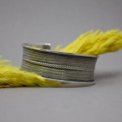 925er Armband massiv 'Berber' liegend