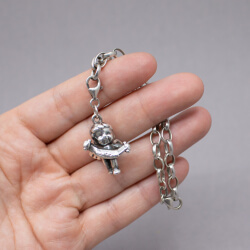 925er Armband mit Engel 'Danke' Front