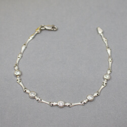 925er Armband mit Zirkonia, Detail