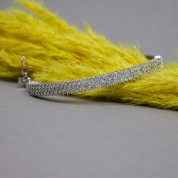 Armspange mit Zirkonia-Besatz, 925 Sterlingsilber 925er Armreif mit Zirkonia