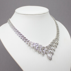 925er Collier mit Glitzerstein