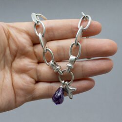 925er Esprit Armband mit Amethyst, Groesse