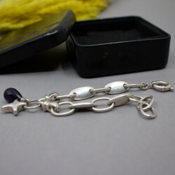 925er Esprit Armband mit Amethyst, Detail