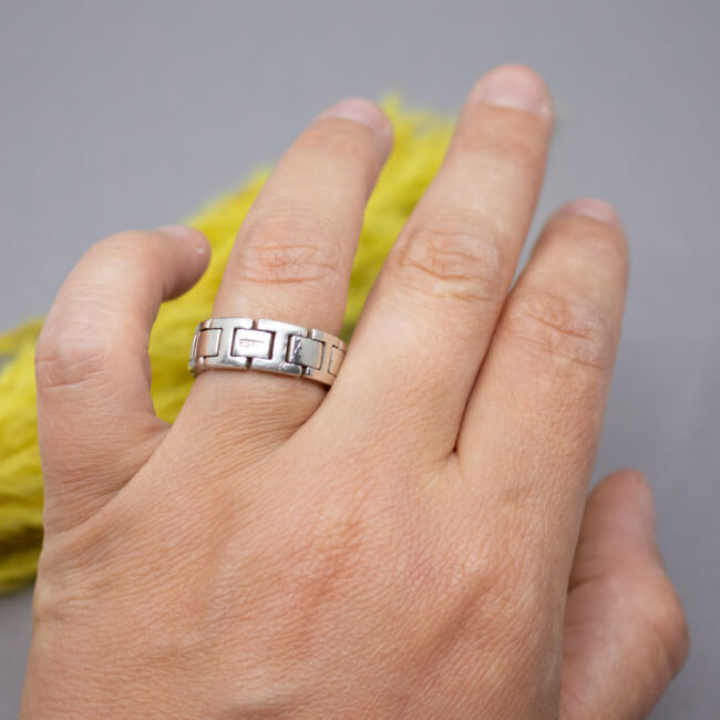 925er Esprit Glieder Ring Detail