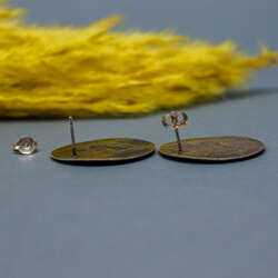 925er geschwärzte runde Ohrringe Bild 3 925er geschwärzte runde Ohrringe, Rueckseite