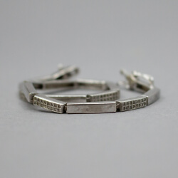925er Sterlingsilber Armband mit Zirkonia, Detail