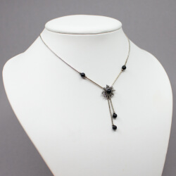 925er Indiander Y-Kette mit Onyx Tragebeispiel