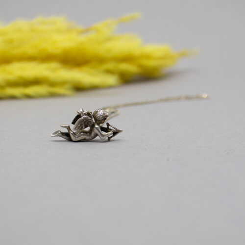 925er Kette & Anhaenger 'Amor'