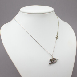 Kette mit 3D Amor Anhänger, 925 Sterlingsilber Bild 4 925er Kette & Anhaenger 'Amor' Tragebeispiel