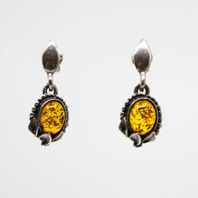 925er Ohrringe Bernstein