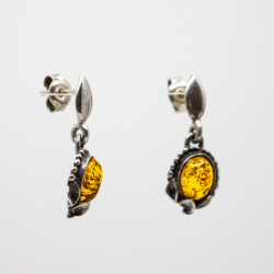 925er Ohrringe Bernstein, Detail