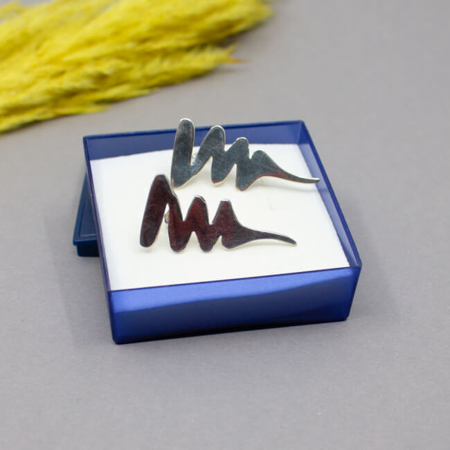 925er Ohrringe 'Scratch' inkl. Box