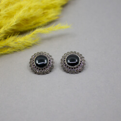 925er Onyx&Hämatit Ohrclips